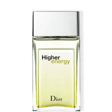Dior Higher Energy Eau de Toilette for Men bottle with pale yellow liquid and silver cap